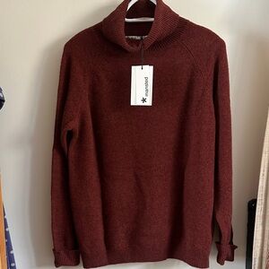 Women’s dark Terra cotta Sweater by Mansted. Yak wool.